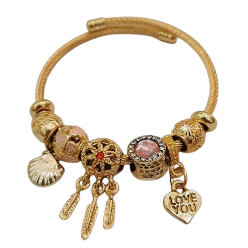 Pulsera Pandora Dorada Del Jardin